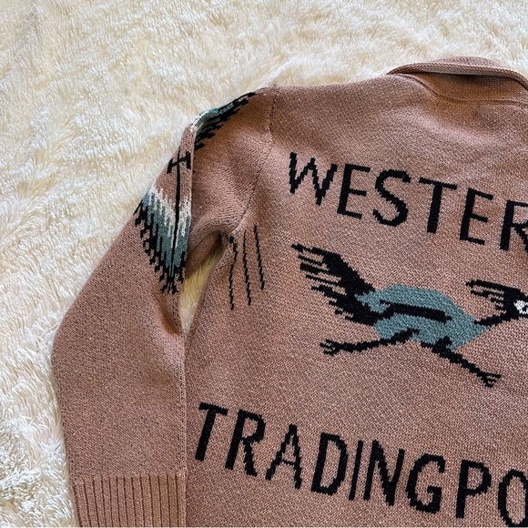 Western Trading Post RoadRunner Cowichan Knit Traditional Button Front Sweater - Picture 2 of 7